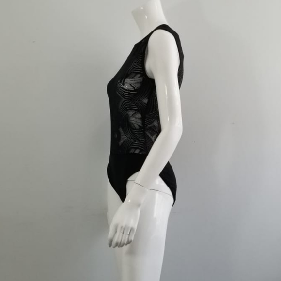 Stunning Stretchy Body Suit By Black Bead Size L (J) - Picture 3 of 4